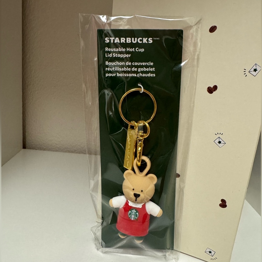 Starbucks Reusable Hot Cup Lid Stopper Barista Bear